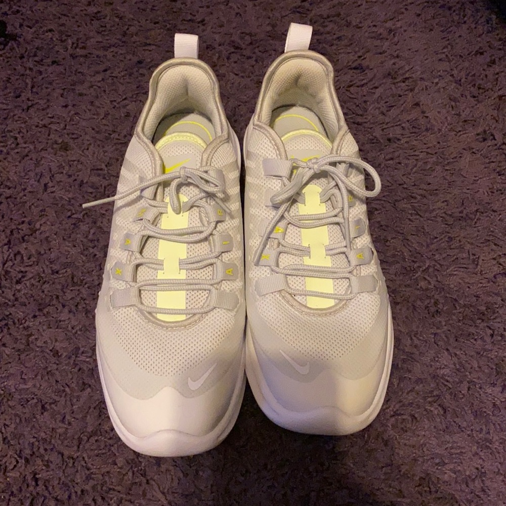 White/light grey with neon green details AirMax